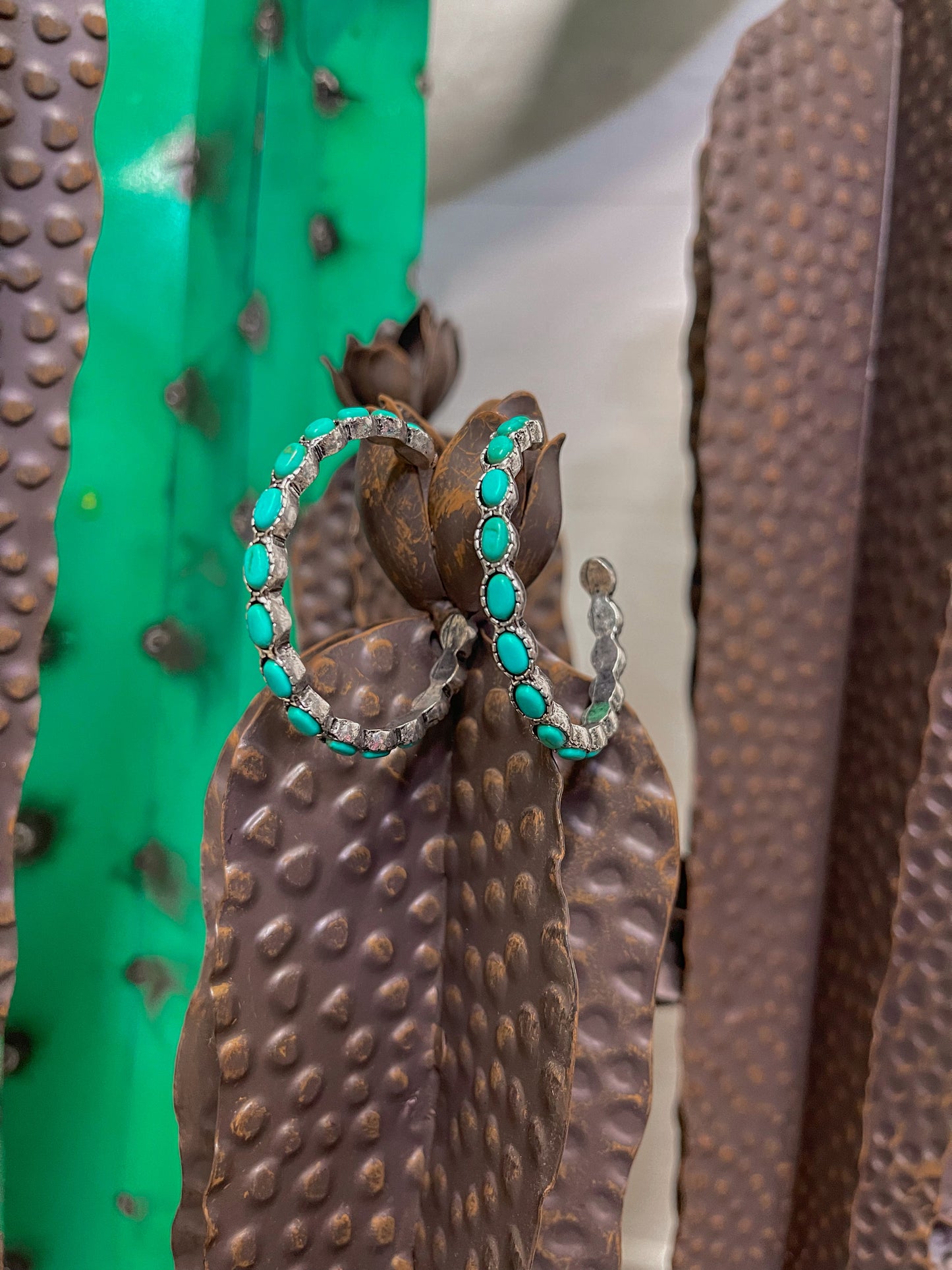 Turquoise Hoop Earrings